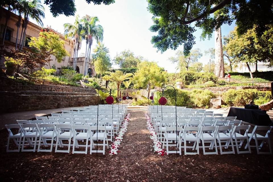 Wedding ceremony area