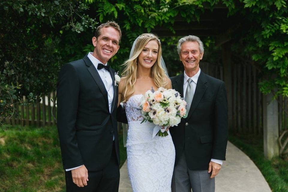 Ken Robins and the newlyweds
