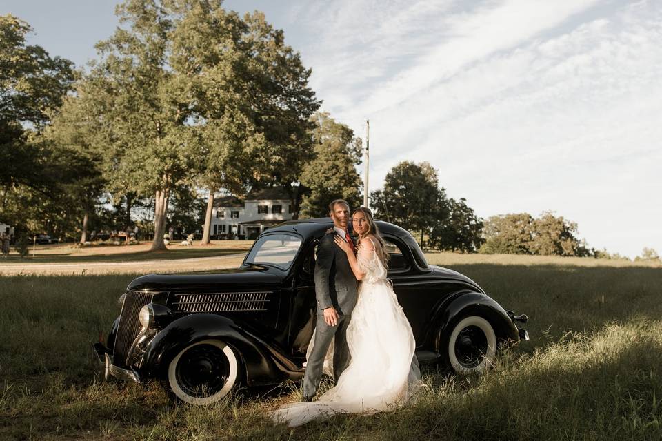 Wedding day with Classic Car