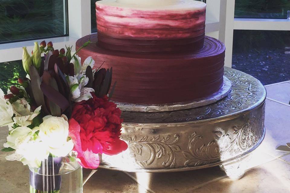 Plum colored cake