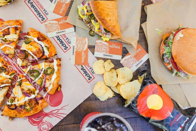 Pizza and sandwiches