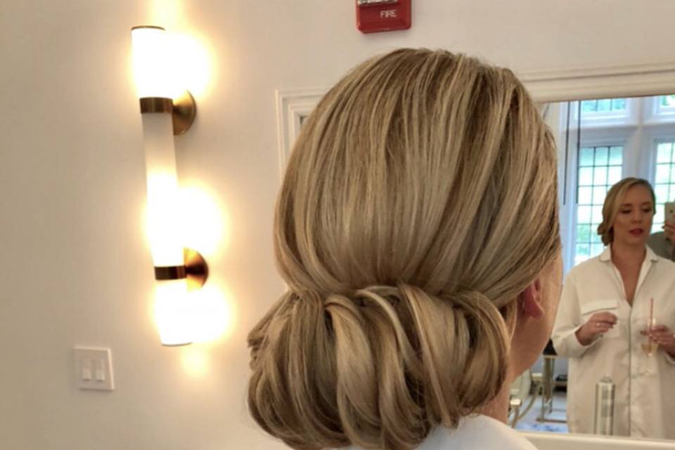 Neat updo