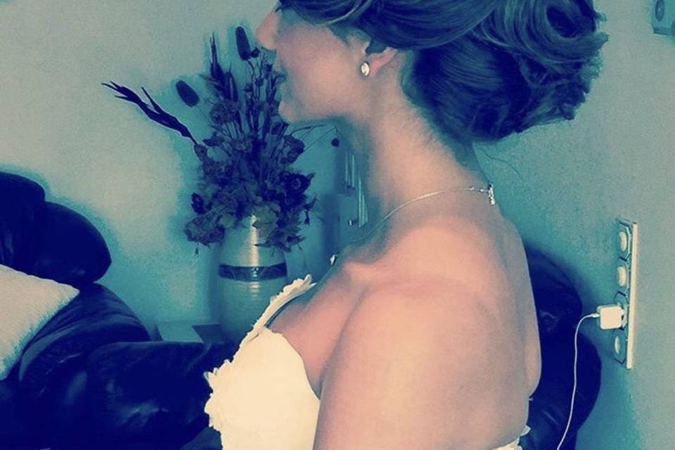 Bride with elegant and beautiful updo