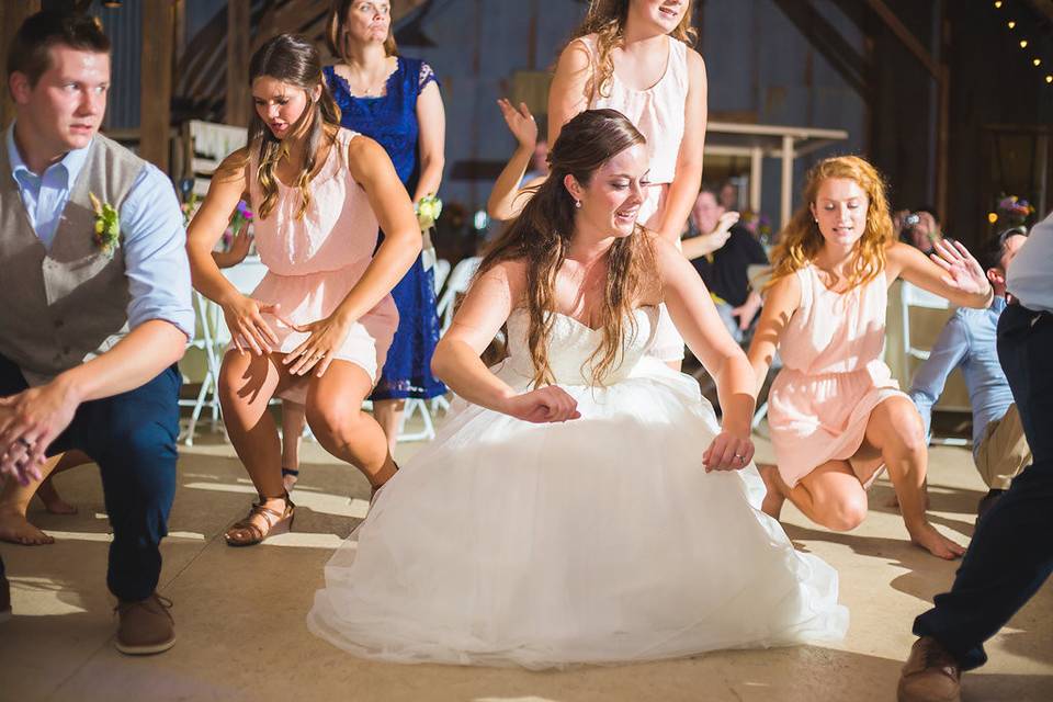 Dancing groom