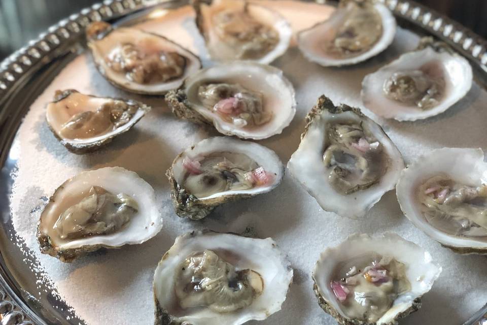 Oysters on half shell