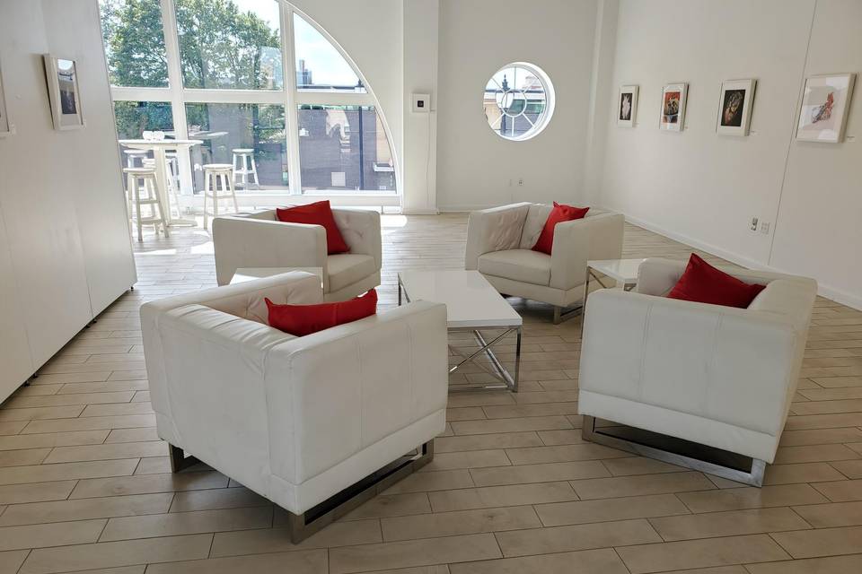 White leather furniture