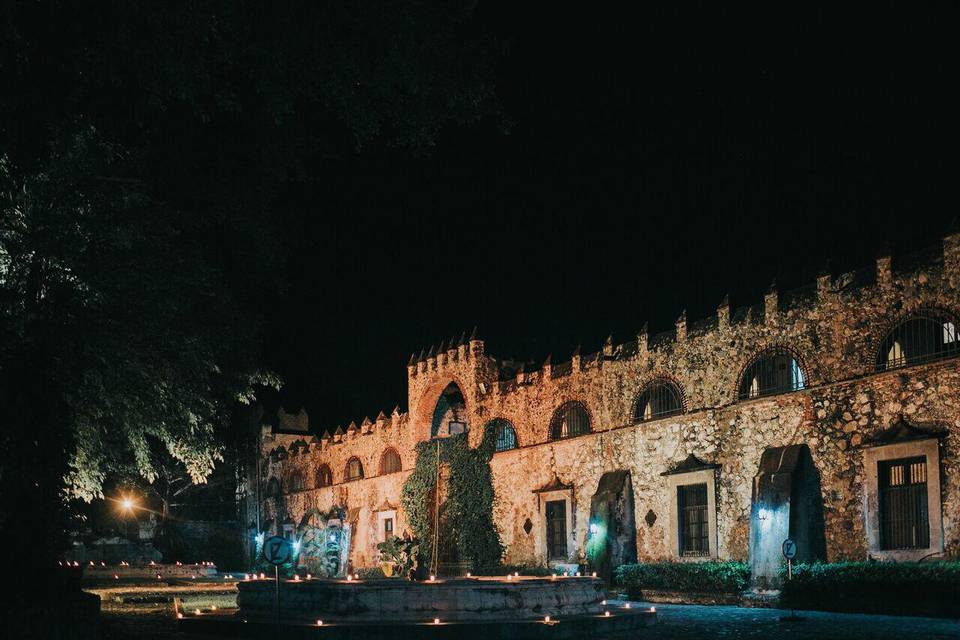 Hacienda at night