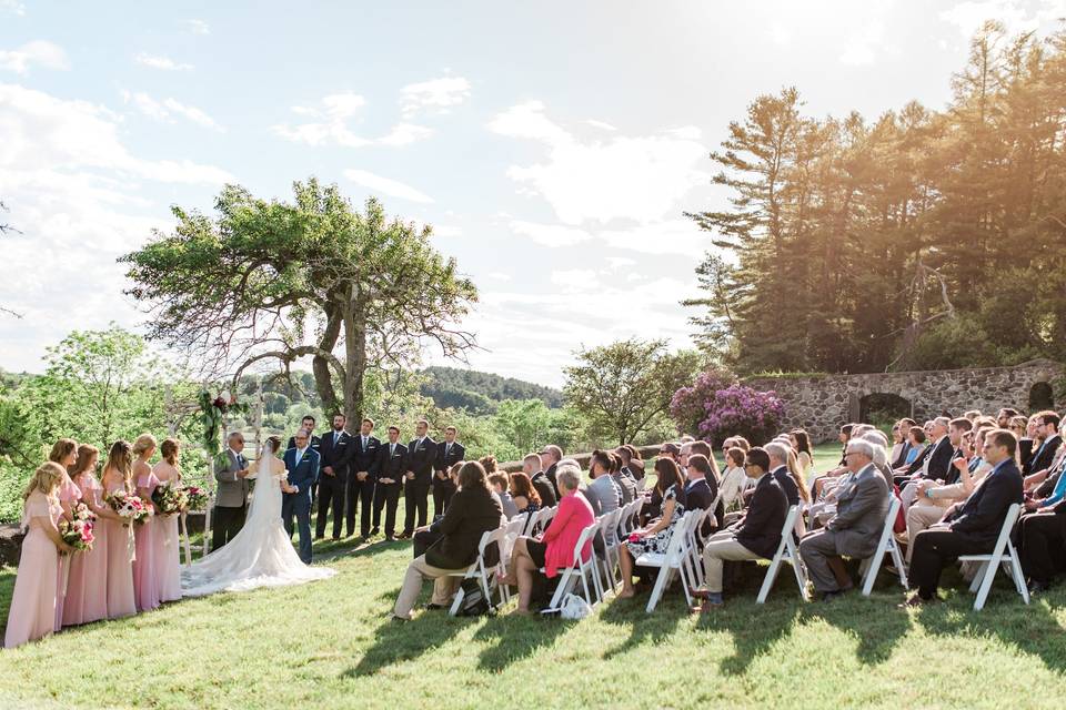 Outdoor wedding ceremony