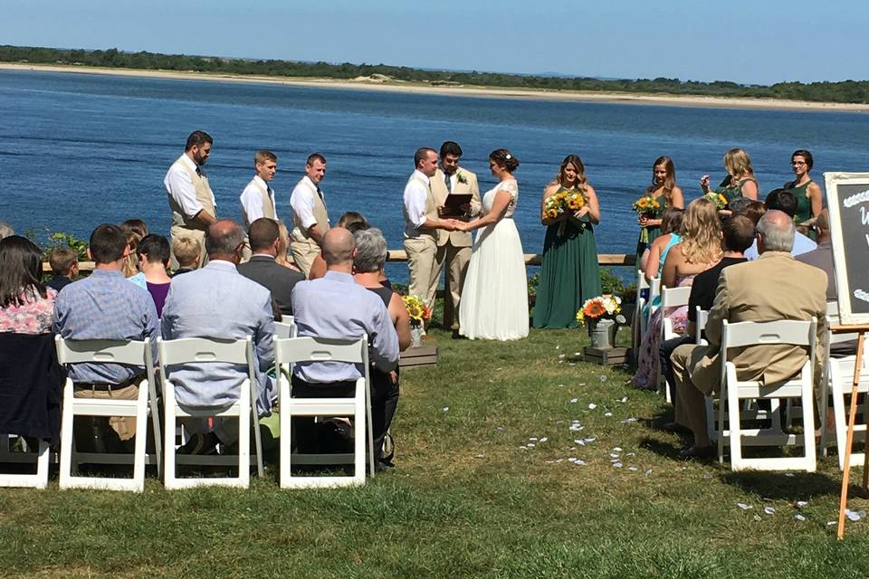 Outdoor wedding ceremony