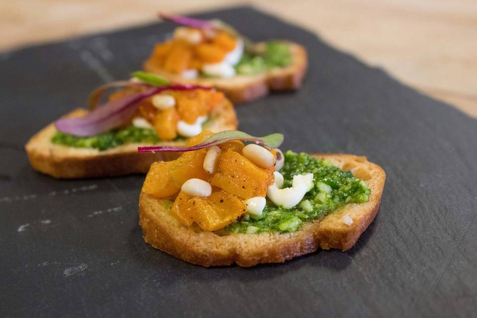 Butternut squash bruschetta