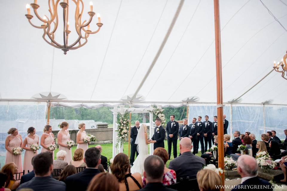 Indoor wedding ceremony