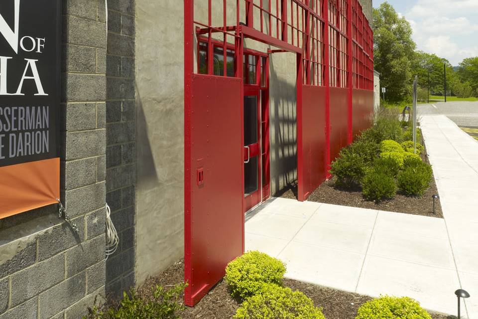 Exterior view of the Hangar Theatre