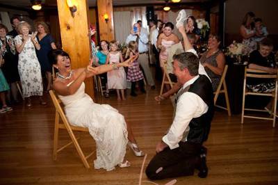 A Very Unique Garter Removal for the Bride