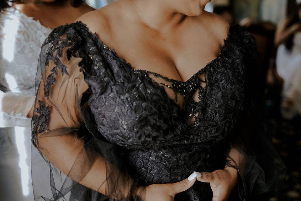 Beautiful black wedding dress