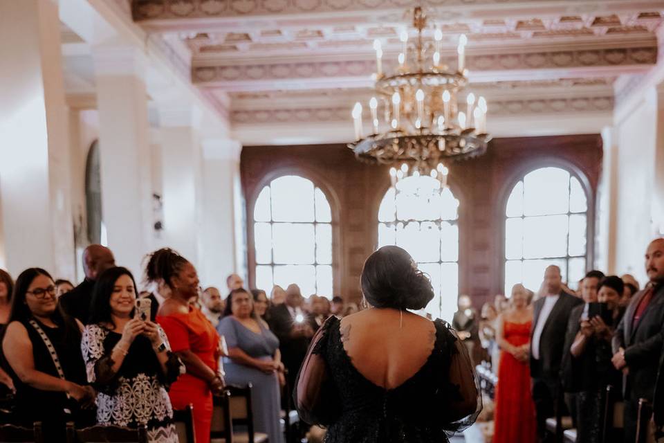 The bride's entrance