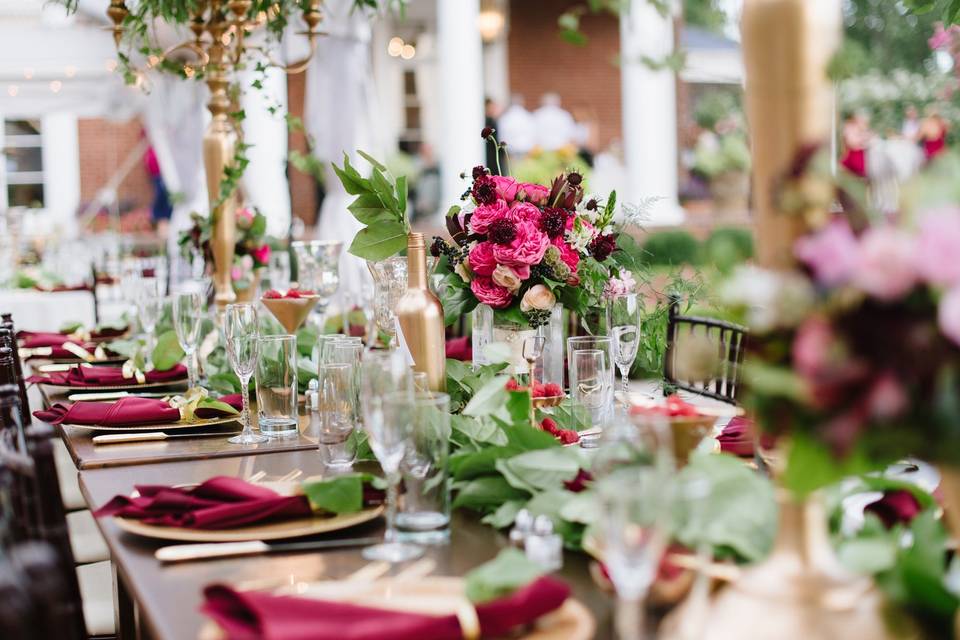 Candelabra tablescape