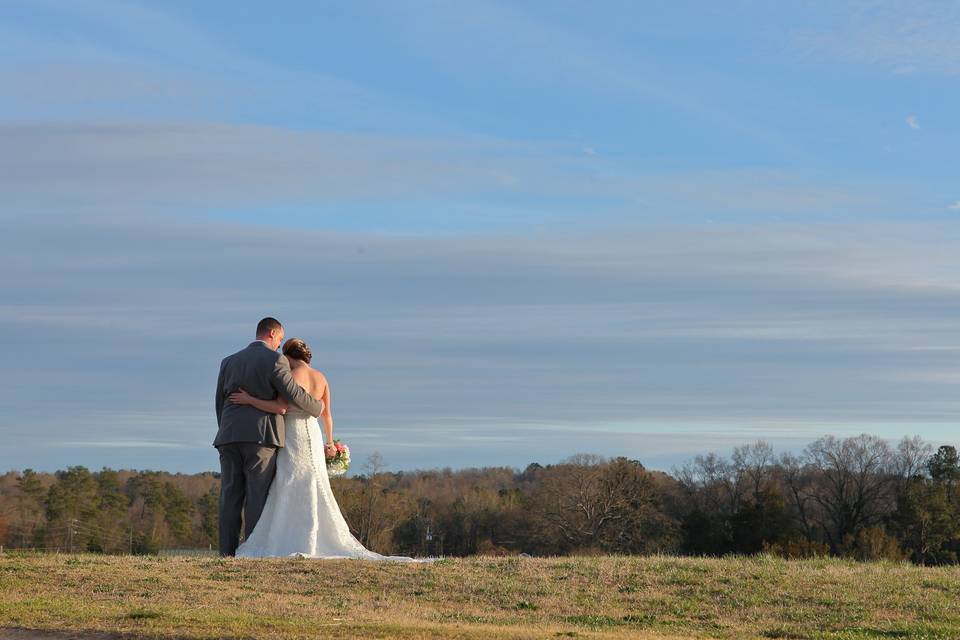 Farm wedding photo