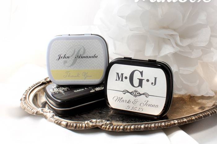 Personalized Monogram Wedding Mint Tin Favors