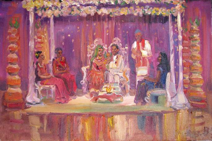 Wedding Painting by Vesna