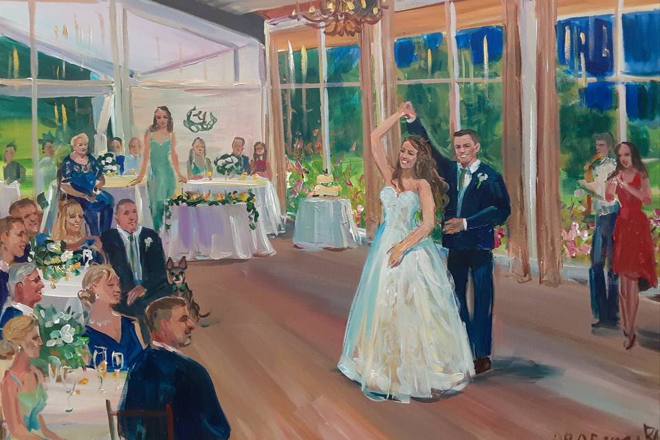 Wedding painting at Cape club