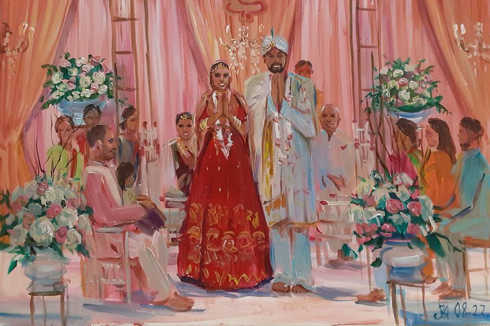 Wedding Painting by Vesna