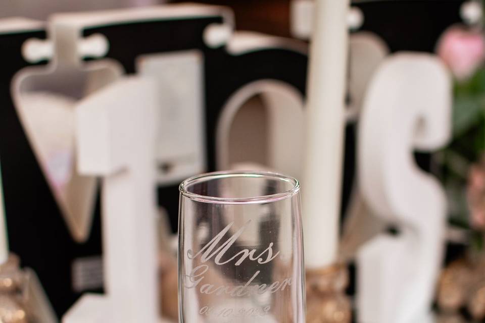 Wedding champagne glasses