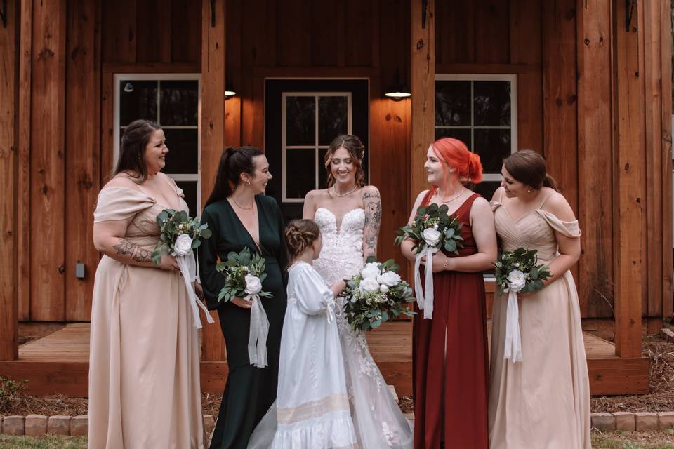 Bride and bridal party