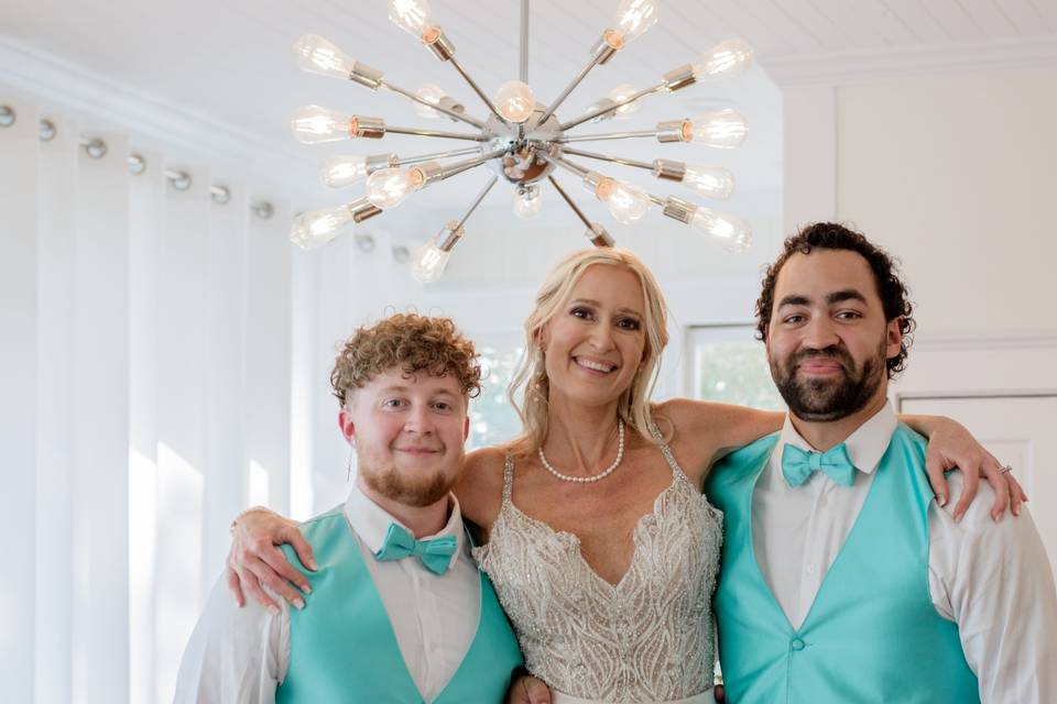 Bride and her sons