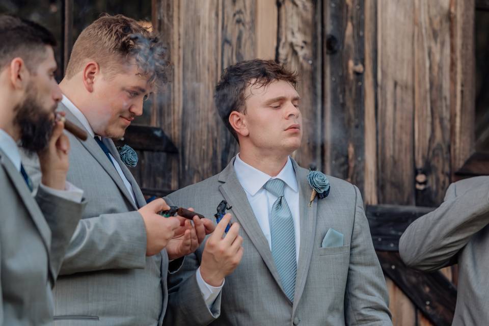 Groom and groomsman