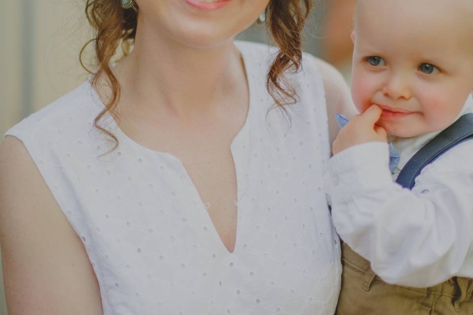 Matron of Honor Kalynn Lamm, and son Bobby