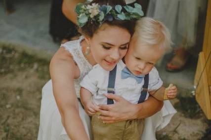 Bride and her son