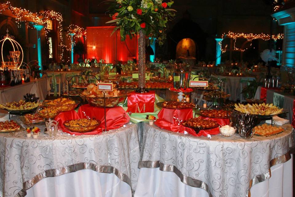 Buffet table