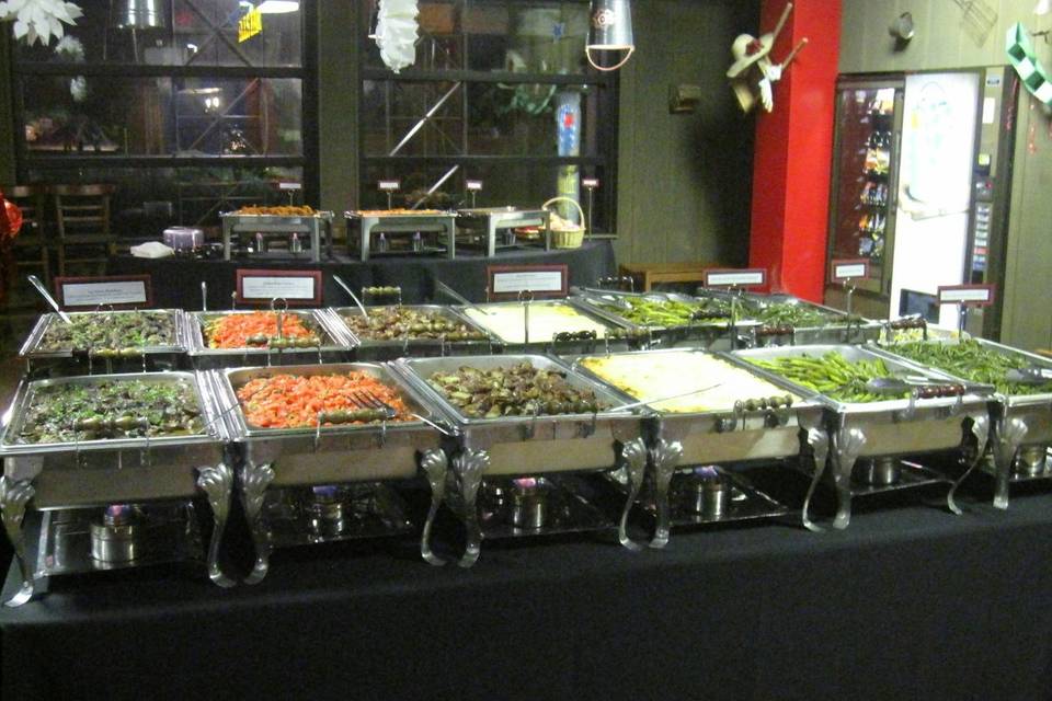 Buffet table