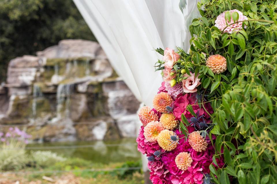 Flowers at the waterfall