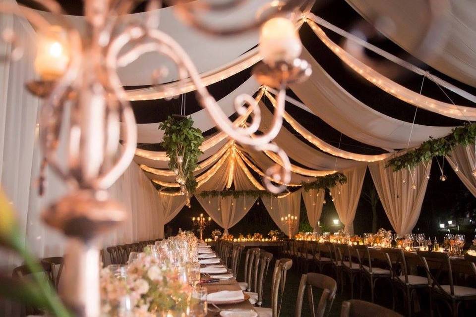 Tent Draping and Lighting