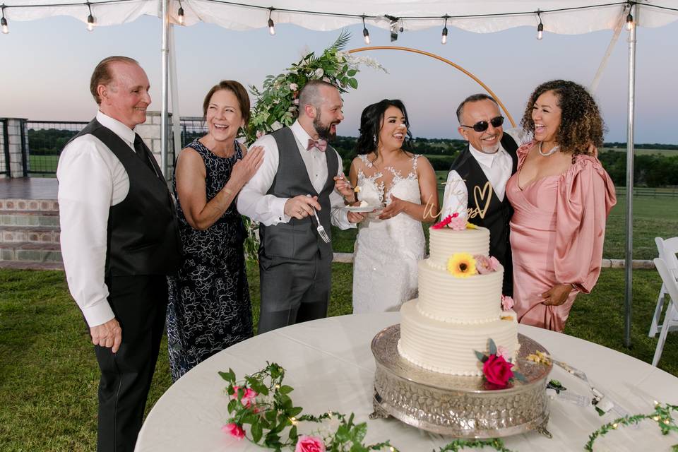 Bride, Groom, and Parents