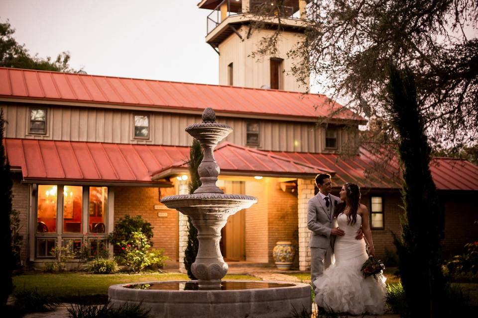 Main House & Water Fountain