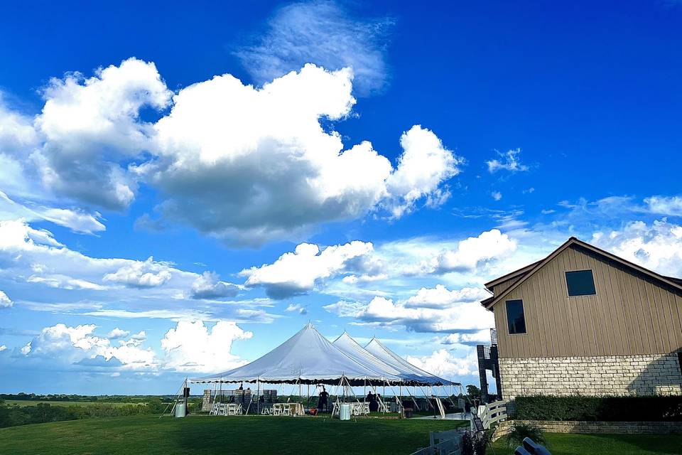 View of Tent from Hills