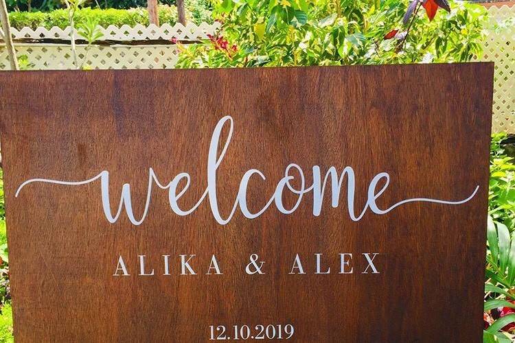 Rustic Welcome Sign