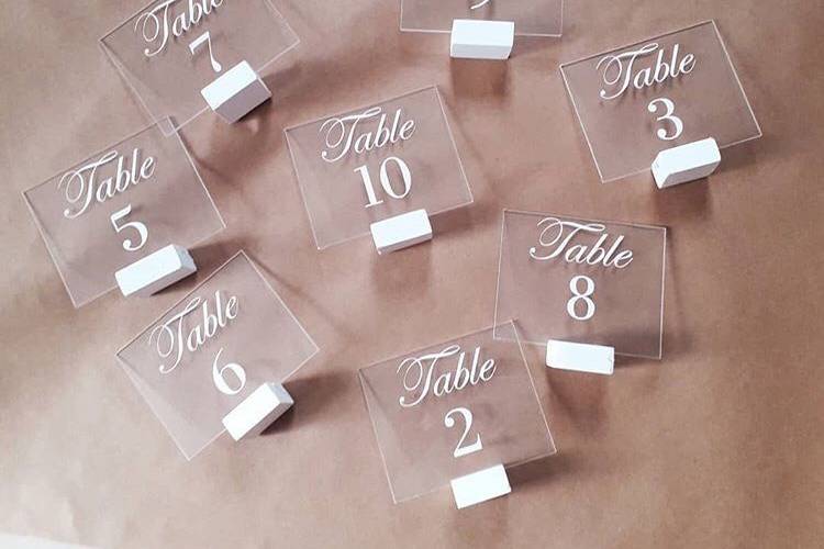 Table Numbers