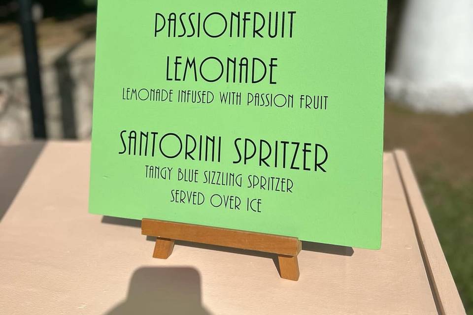 Bar Menu