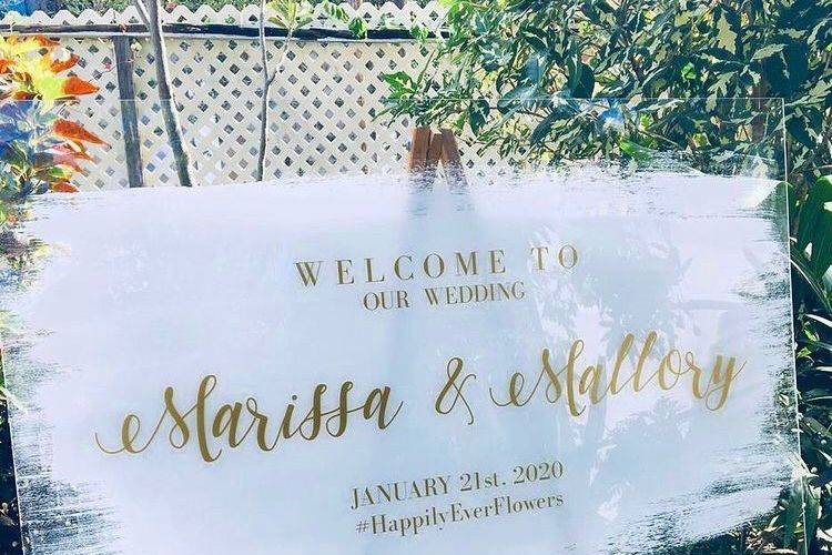 Acrylic Welcome Sign