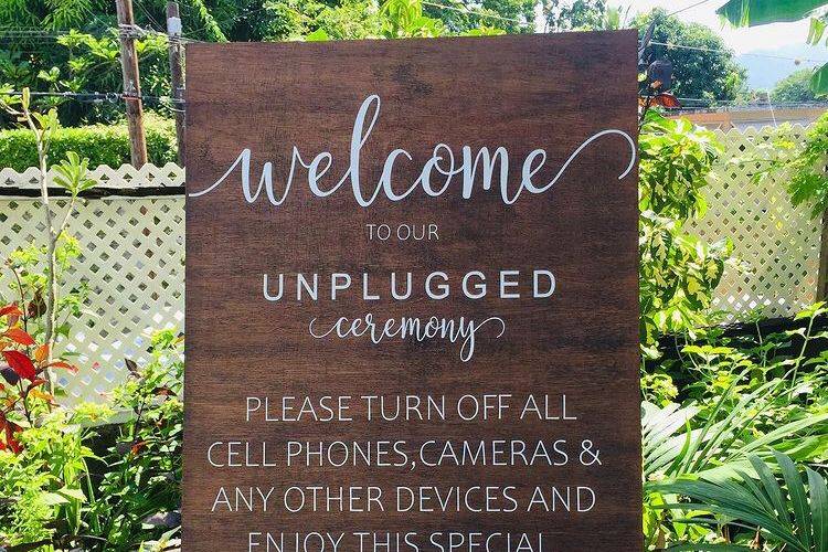 Unplugged Rustic Sign