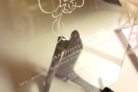 Acrylic engraved invitation