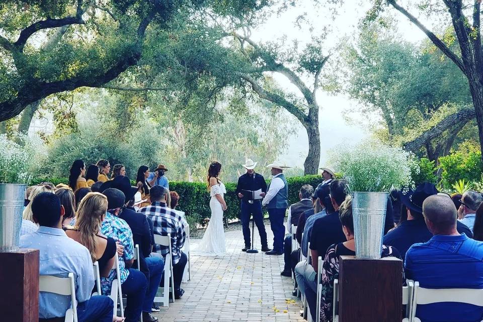 Ceremony at Mt Woodson Castle