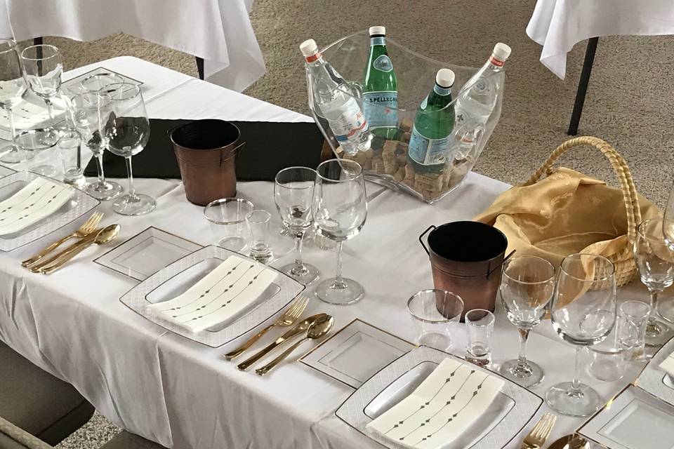 A lavish reception setup