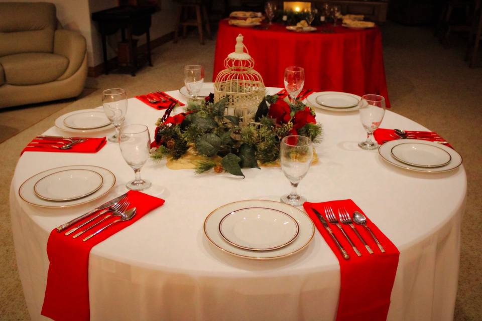 Christmas reception red/white