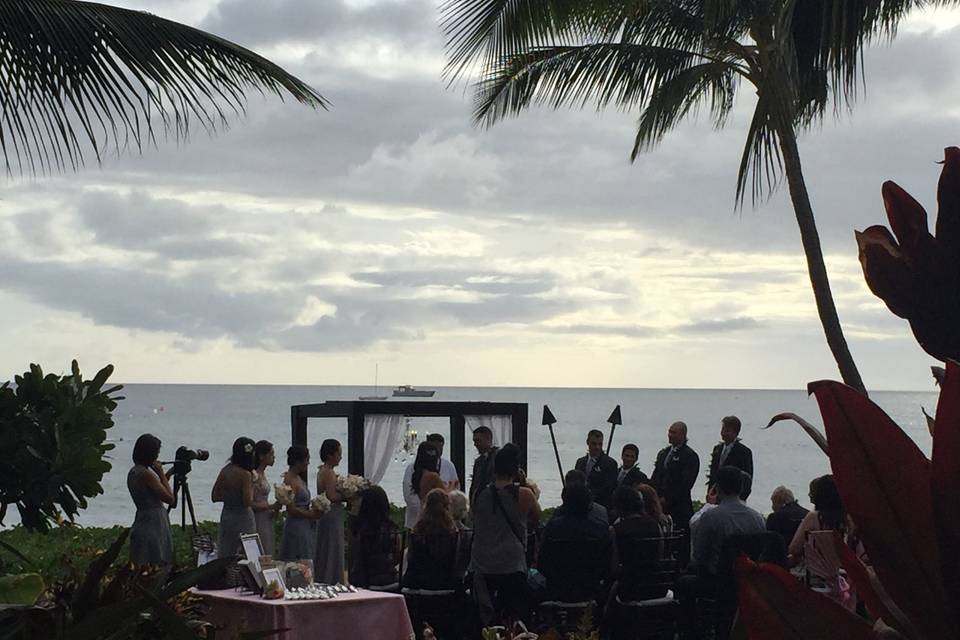 Outdoor wedding ceremony