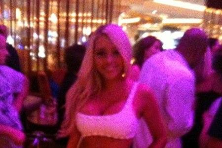 Courtney O'brien with The Dollhouse Airbrush Tan for a bikini competition!