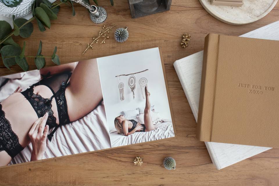 Boudoir book as surprise gift